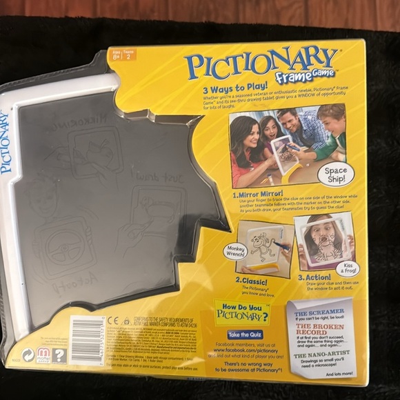 Pictionary Frame Game - Family Edition with Black and Yellow Colors - Picture 2 of 6